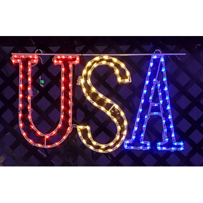 Panneau lumineux suspendu États-Unis patriotique
