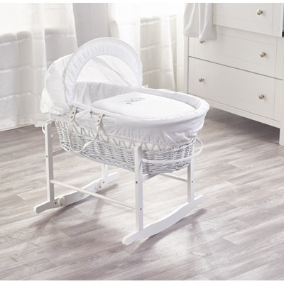 Moses Basket With Stand with Bedding with Mattress