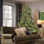 Arbre de Noël 8 pi pleine forme avec 900 lumières UL, branches mixtes en PE / PVC, 2673 pointes, base large, structure à charnières, support en métal stable