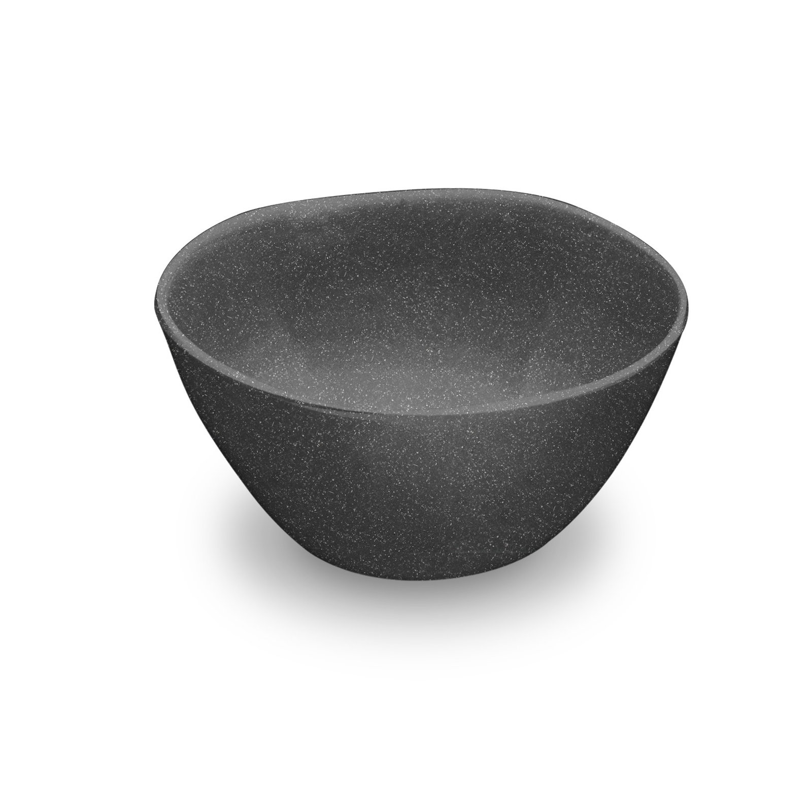 Laya Matte Melamine Rice Bowl, Black