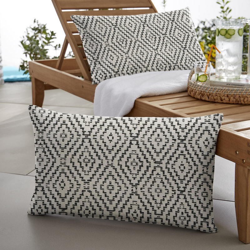 New Sunbrella 2023 Sunbrella® Lumbar Rectangular Indoor/Outdoor Pillow Cover & Insert, 14" x 24"