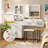 43"Wide Makeup Vanity Set With Light and Mirror and Power Outlet-143511531