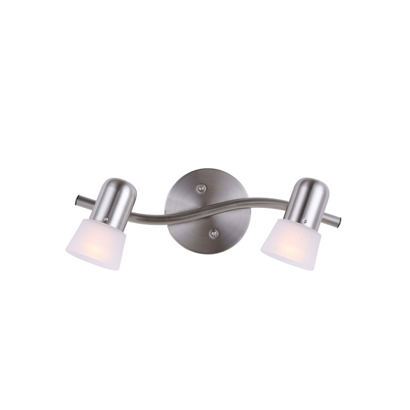 Datey 15'' 2 -Light Fixed Track Track Kit with Adjustable Head