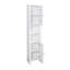 Armoire de rangement haute pour salle de bain étroite avec 2 portes et 6 tablettes