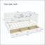 Lit d'angle simple en forme de L avec bibliothèque de rangement, éclairage vers le bas à DEL et port USB-644569778