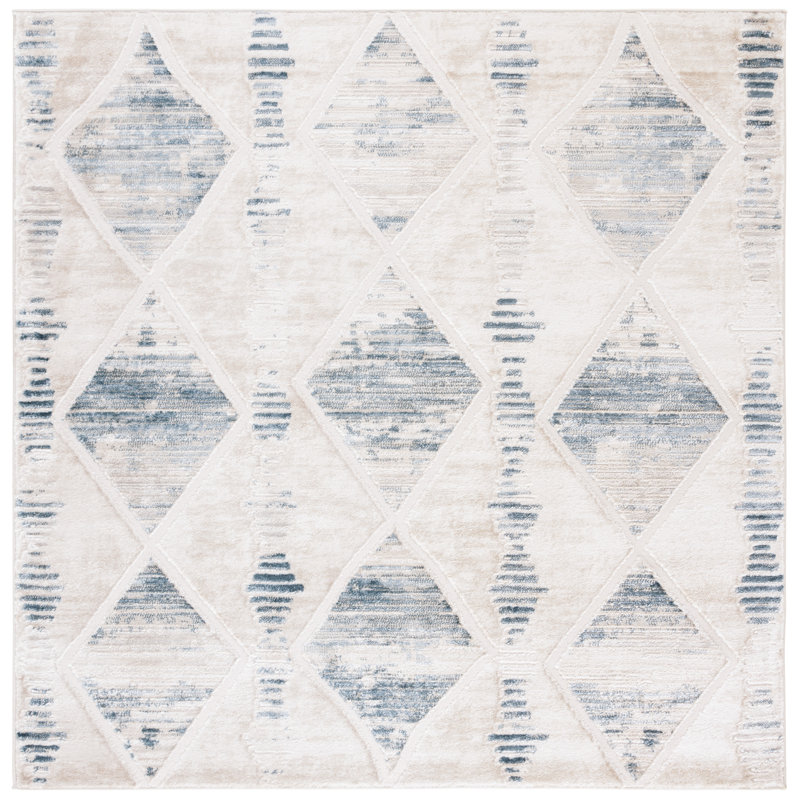Kingston 79" Square Gray Synthetic Easy Care Rug