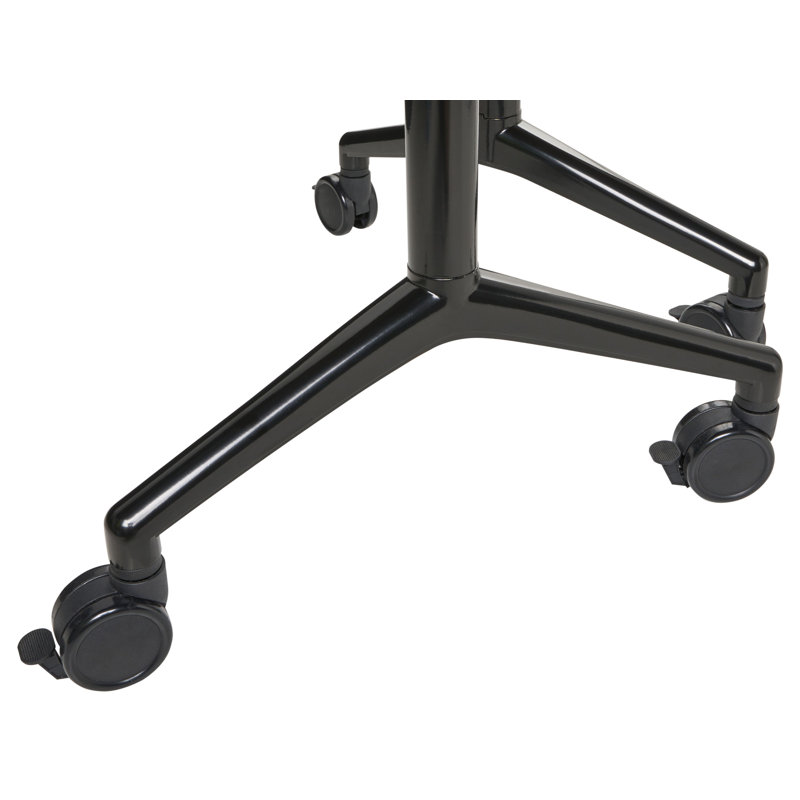 Abbondio Foldable and Modular Steel Standing Desk, Dark Brown/Black