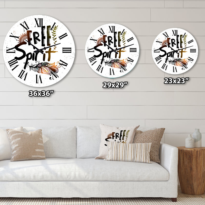 Horloge murale bohème et éclectique, Moyenne