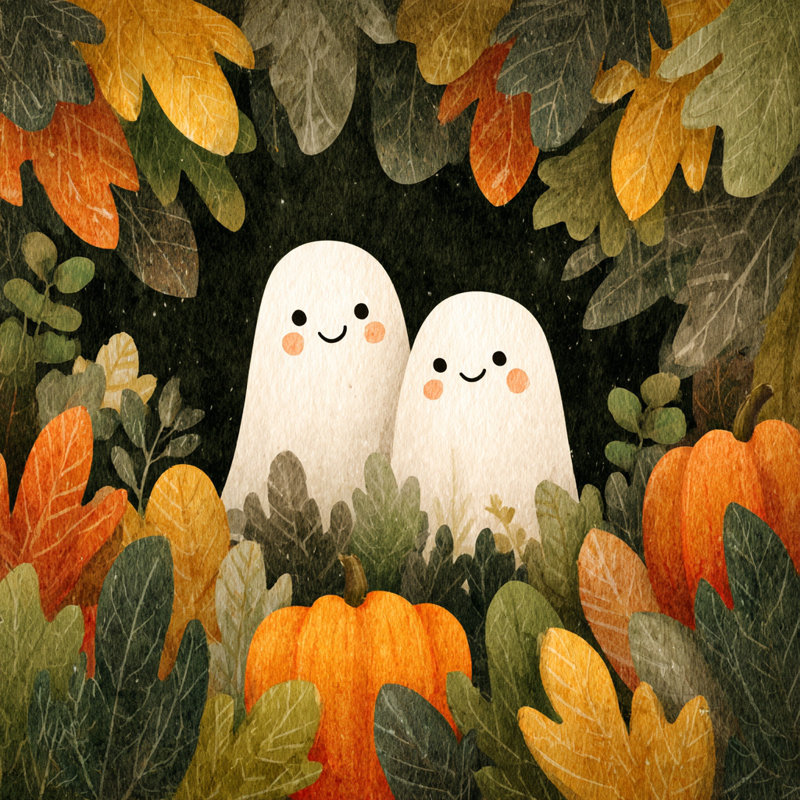 «Pumpkin Patch Peek», art mural sur toile tendue, H 40 po x l 40 po