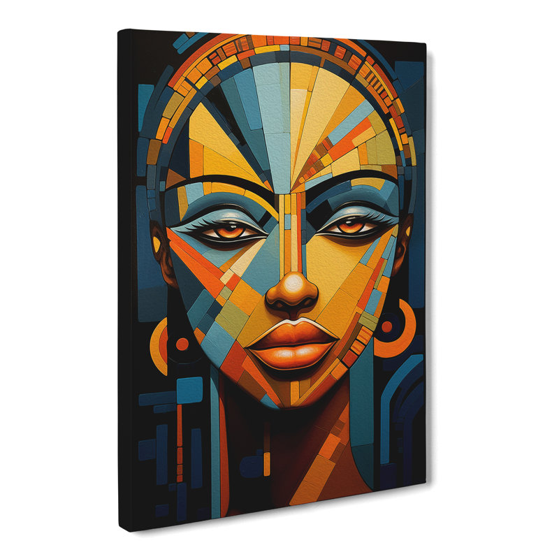 African Woman Orphism - Wrapped Canvas, 76cm H x 50cm W x 3cm D