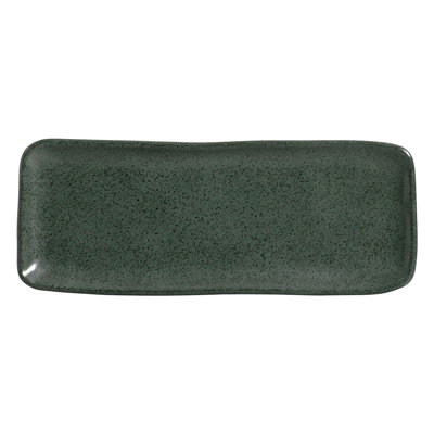 Medium Rectangular Platter 13” Ceramic Stoneware - Microwave, Oven, and Dishwasher Safe, by Porto Brasil