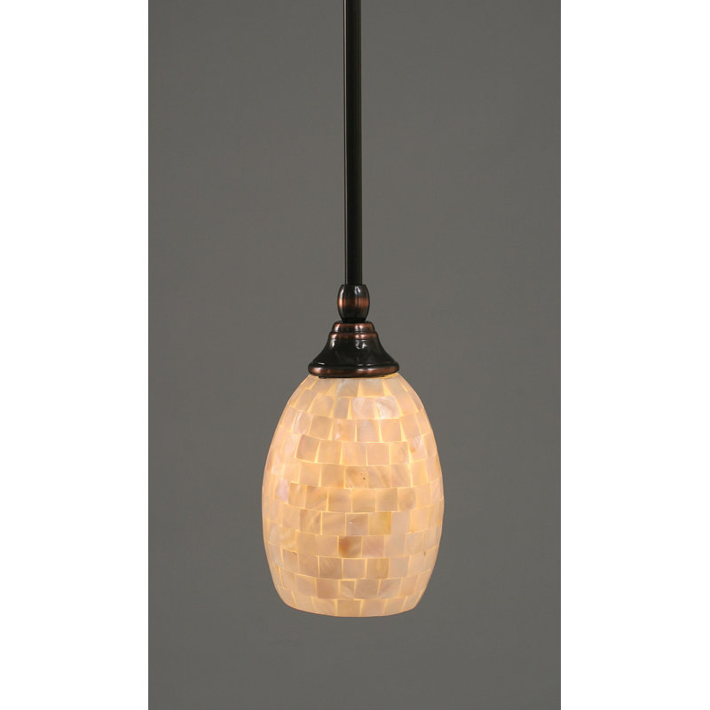 Mini-luminaire suspendu à tige, Cuivre noir