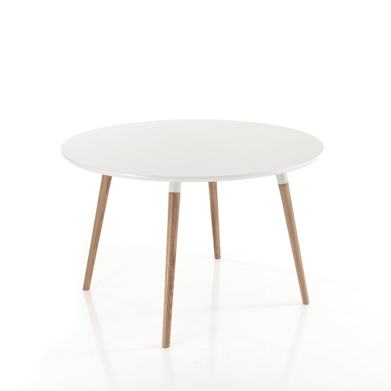 Chancery Extendable Round Solid Wood Base Dining Table