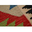 Tapis de couloir oriental géométrique en laine Kilim 3 x 13