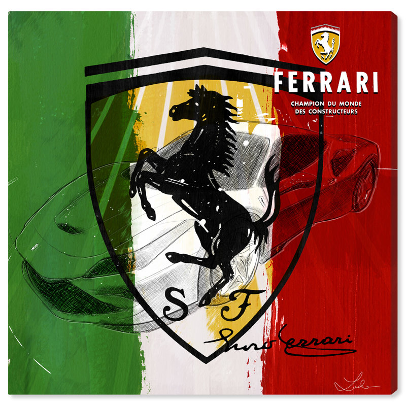 «Italian Sport Car», impression sur toile tendue, H 12 po x l 12 po x P 0,8 po