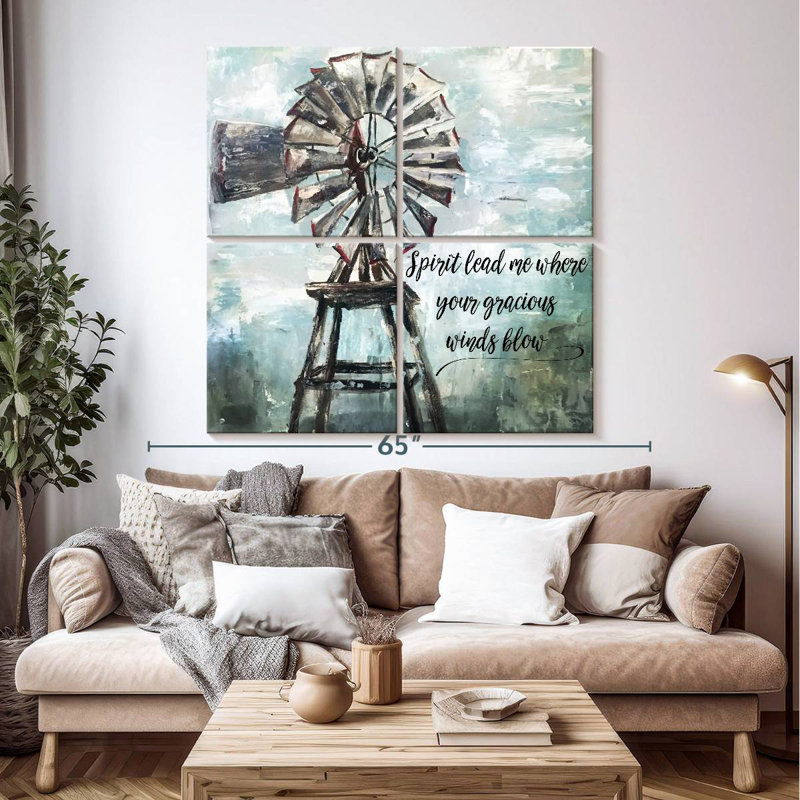 Lilie Primitive Windmill, 50" H x 50" W
