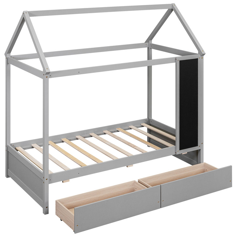 Lit plateforme 80,23 po, gris