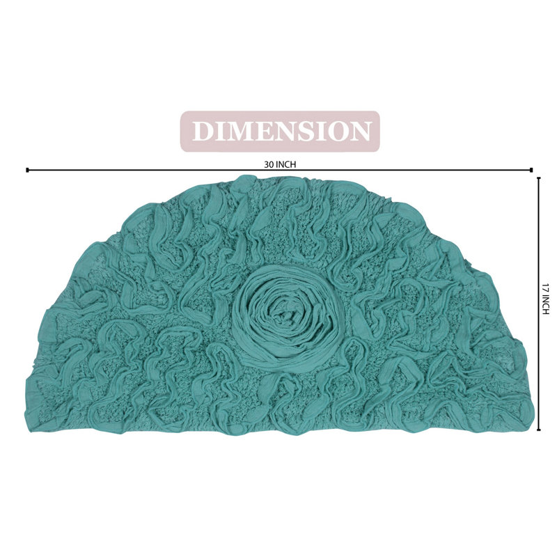 Tapis 100% coton lavable à la machine Bell Bell, Turquoise
