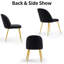 Chaise rembourrée en velours sans accoudoirs-562728694