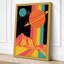Cosmic Mountains Retro - Wrapped Canvas-205637146-205637149