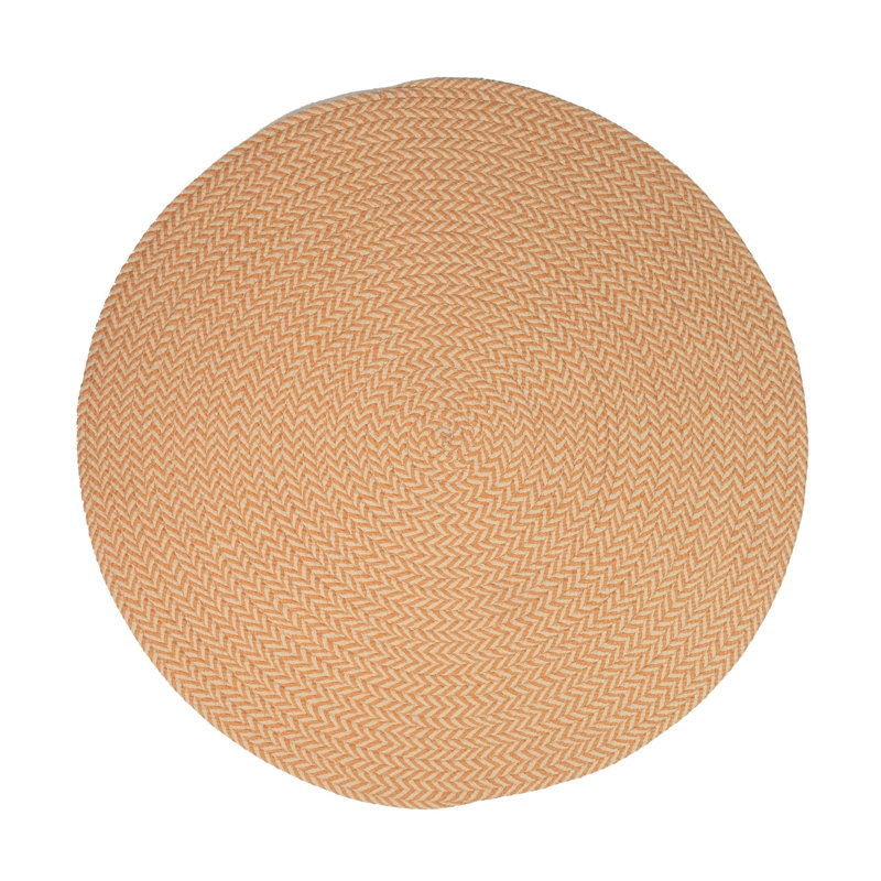 Tapis à chevrons tissés Schwanda, Rond 8 pi