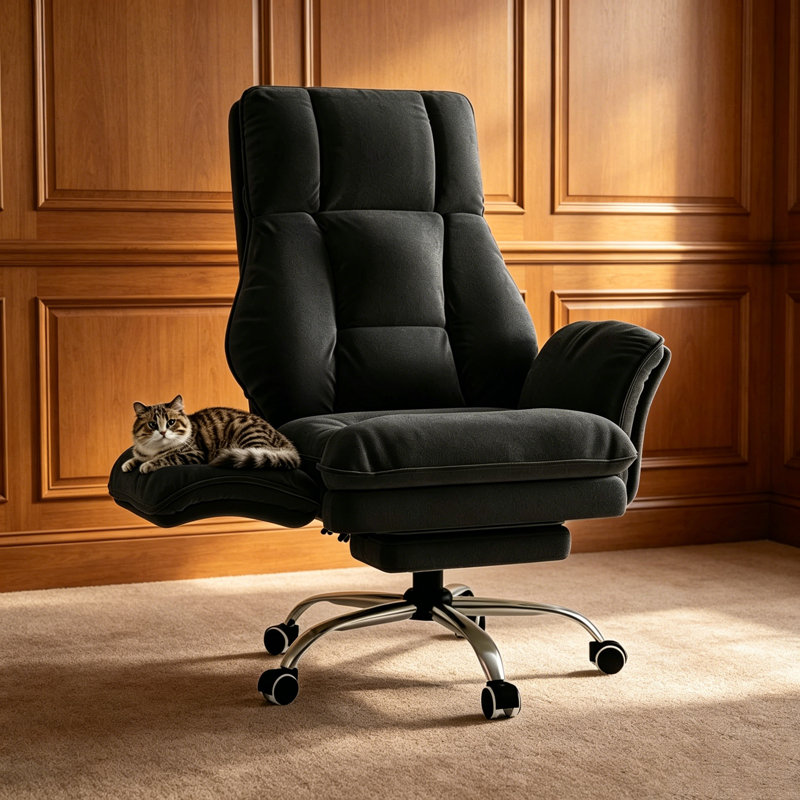 Big and Tall Office Chair, Flip Armrests for Pets & Cross Legged Sitting, Executive Ergonomic Computer Gaming Chair with Foot Rest, Crystal Velvet Wide Seat Reclining Desk Chair