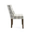  Upholstered Plaid Dining Chairs, Set of 2, Armless Side Seating Accent Chairs, Grey Plaid