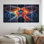 «Twin Flame Divine Love III», reproduction d'art sur toile romantique - 5 panneaux égaux