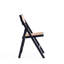 Chaise d'appoint pliante en bois massif Pullman en noir et naturel-67950050