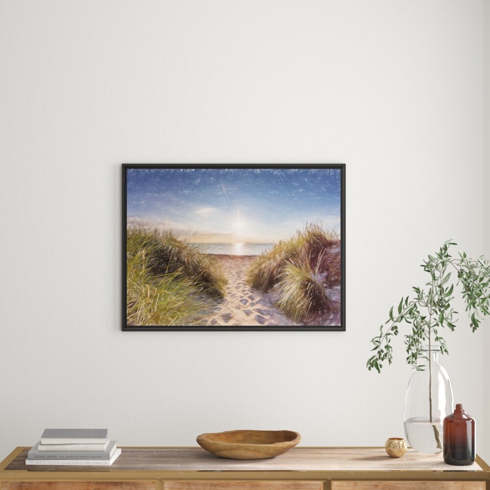 Gerahmtes Wandbild Weg ins Meer