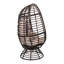 Fauteuil à œufs pivotant de style panier - Matériau eau - coussins l 29,73 po x H 58,42 po x P 27,9 po