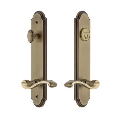 Complete Arc Entry Lever Set with Single Cylinder Deadbolt