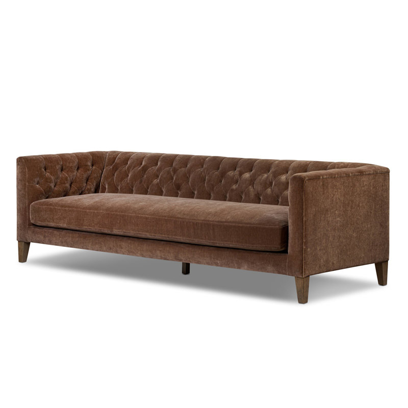 Canapé Chesterfield Beola, Amici Tobacco Velvet