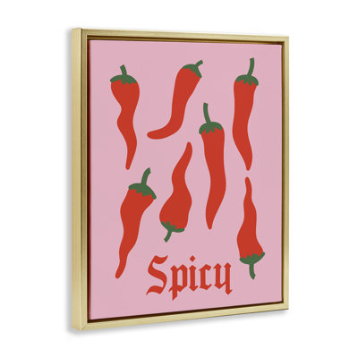 Art mural sur toile flottant Spiles Chiles, design par House of Lulu