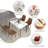 Fairy Nedek 5-Piece Modern Rectangular Sintered Stone Dining Table Set With 4 Brown Faux Leather Chairs-113580061