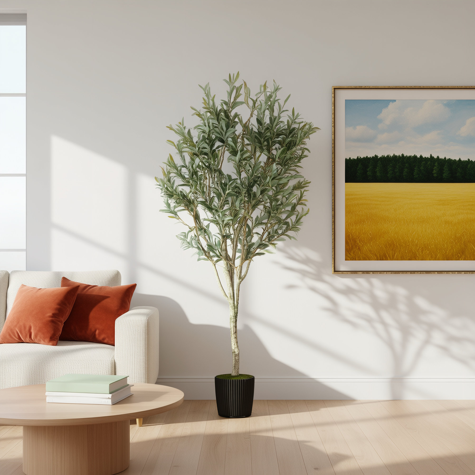 Faux Tree in Pot, 72" H x 35" W x 35" D