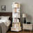 6-Tier 360° Rotating Bookshelf Tower with Storage Drawer and Lockable Wheels-635218142