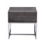 Table de bout chromée avec rangement