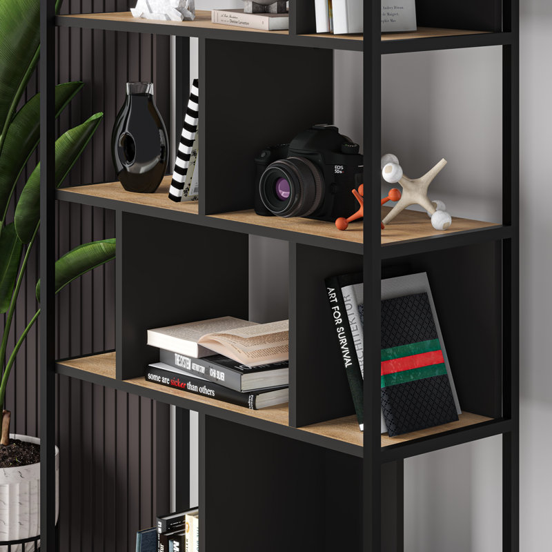 Ahlea 178cm H x 88cm W Metal Standard Bookcase