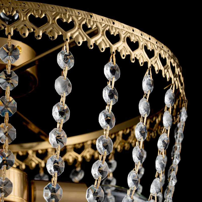 3-light Crystal Flush Mount