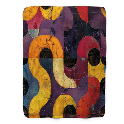 Violet vieilli - couverture en sherpa de qualité supérieure 1 pièce