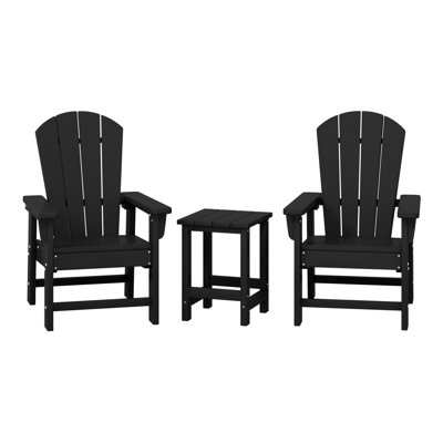 Laguna Kids Outdoor Poly Adirondack Chair With Side Table 3-Piece Set