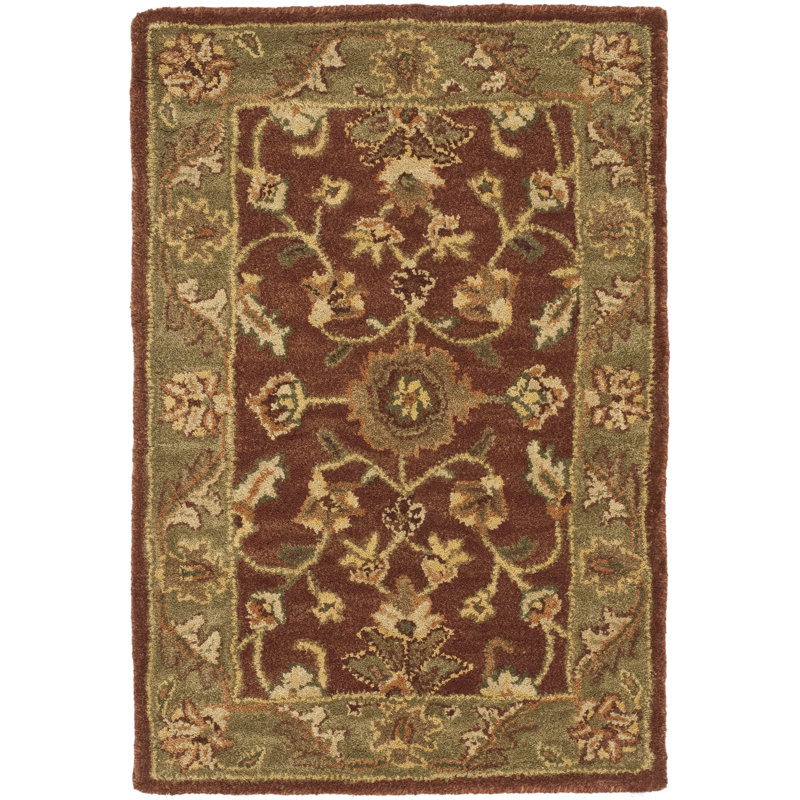 Santoyo Hand Tufted Wool Oriental Rug, Rectangle 3' x 5'