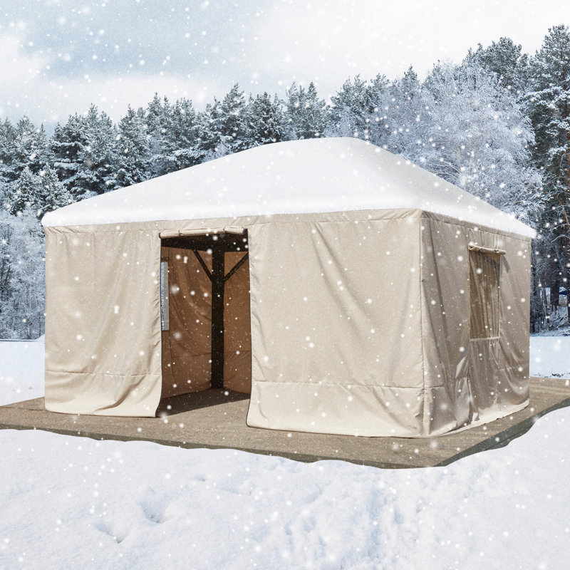 Stop Winter Damage! Ultimate 12'x14' Gazebo Cover Creates Extra Storage Space for Patio Furniture, 14" W x 12" D