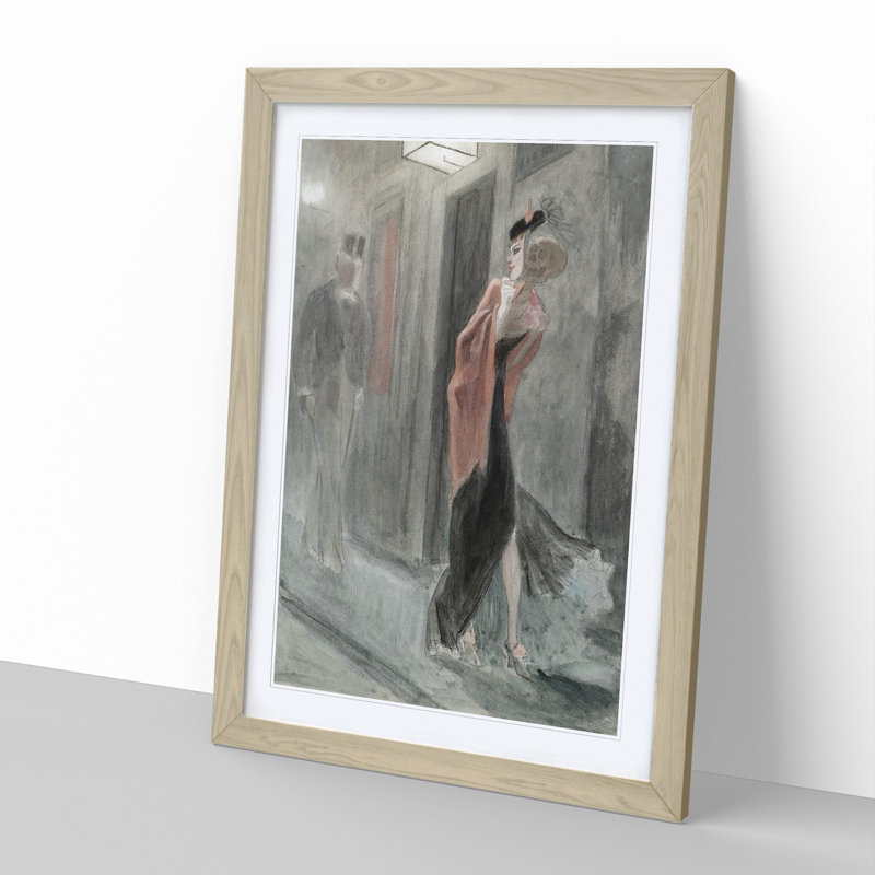 Human Parody by Felicien Rops - Picture Frame Painting, 48cm H x 36cm W x 2cm D, Oak Framed