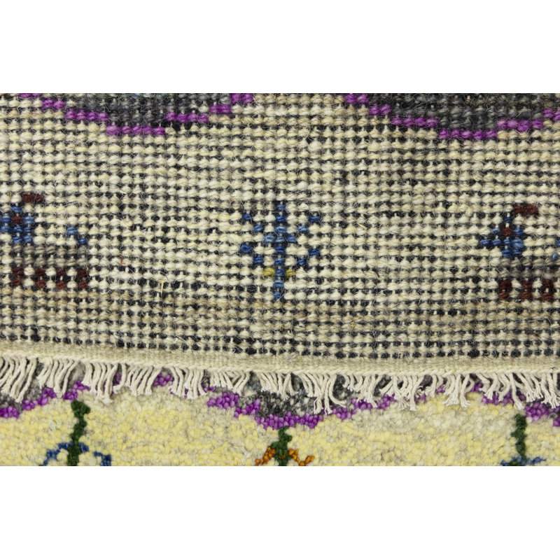 Contemporary Cream Tribal Pictorial 1'4x2'7 Indo-Gabbeh Oriental Rug 