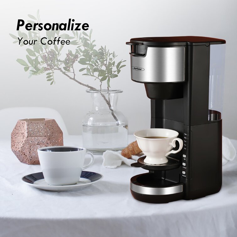 Coffee Machine, Gourmia 2-in-1 Single Serve Pod + 12-Cup Coffee Maker with  Thermal Carafe