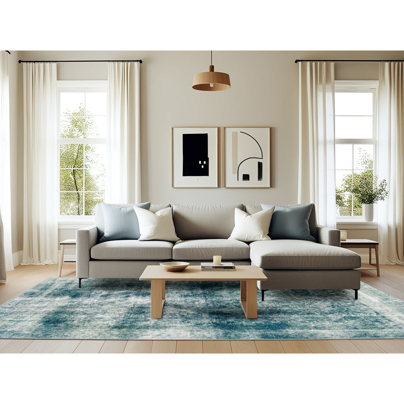 Alaysa Abstract Indoor Rug, Rectangle 6' x 9'