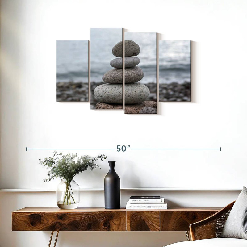 Kerrick Stacked Stones, H 22 po x l 36 po