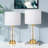 23'' Modern Glass Table Lamp Set with 3-Way Touch Control and USB A&C-671013005